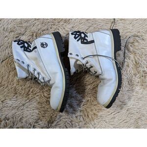 Rare Timberland Roll Down‎ White Boots 10m 54062 2340